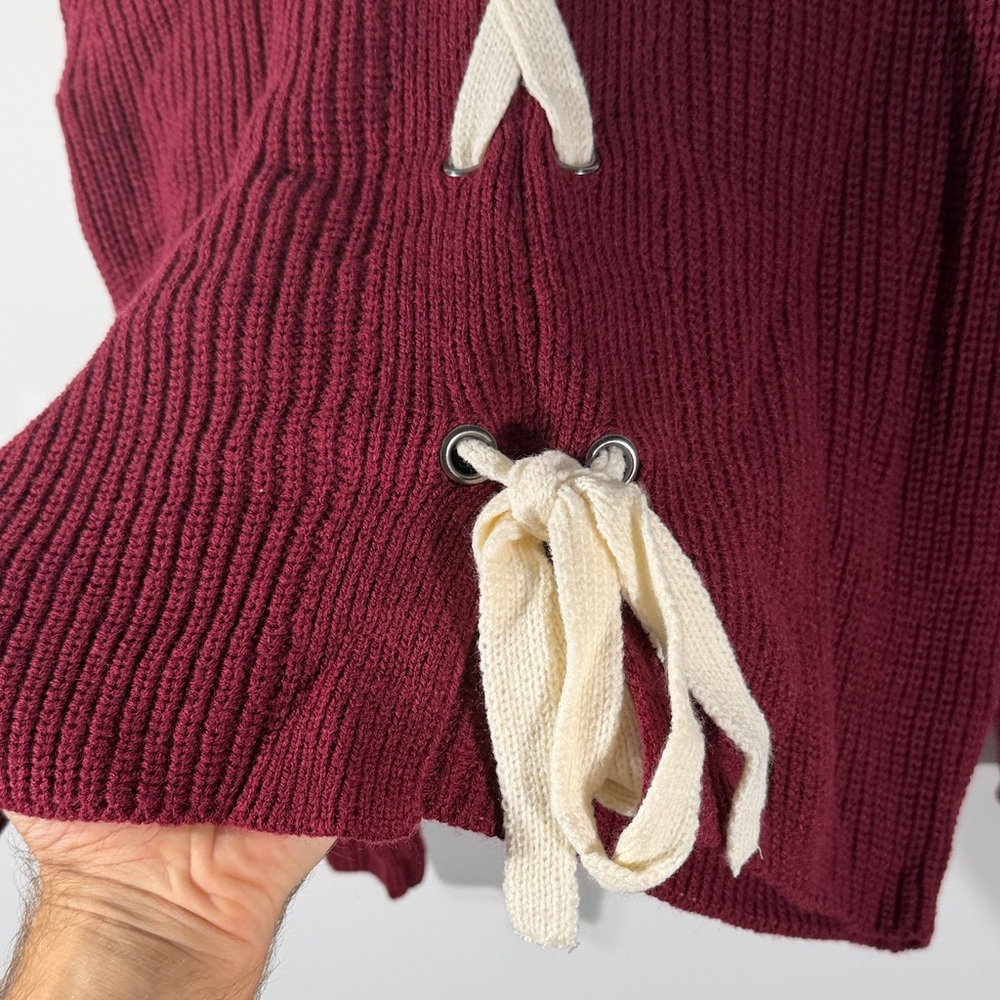Harper Deep Red Crew Neck Sweater - Picture 4 of 9